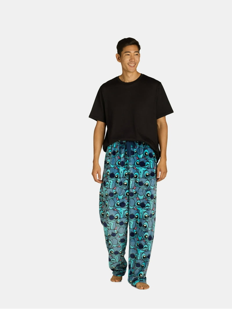 極美品　Chain Stitch Fatigue Pants XL Disney men's Stitch Sleep Pants - Fleece Loungewear - Sizes S-XL
