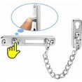thumbnail image 2 of Chaîne de Porte avec Ressort Antivol en Acier Inoxydable Argenté, 2 of 5