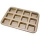 thumbnail image 5 of Molde para brownie, muffins de para molle cuadrado de acero al carbono de 12 cavidades con divisores, 5 of 7