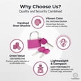 thumbnail image 4 of NOGIS Luggage Lock with Keys 2Pcs Padlock Large Suitcase Lock Luggage Locks Padlocks for Suitcase Backpack Gym Locker Jewelry Box Padlock (42mm, Pink), 4 of 7