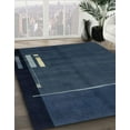 thumbnail image 3 of Ahgly Company Machine Washable Indoor Square Abstract Deep-Sea Blue Area Rugs, 4' Square, 3 of 7