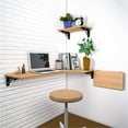 thumbnail image 5 of 2 soportes de estante plegables de 300 mm, soporte plegable para estante de pared, soporte plegable resistente, soporte de consola plegable negro para estante de pared de mesa, capacidad de carga de, 5 of 5