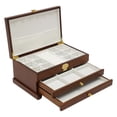 thumbnail image 4 of Miumaeov Jewelry Box with Lock 3 Layers Large Jewelry Storage with Drawers Jewelry Organizer Cabinet for Rings Earrings Bracelets Necklaces, 4 of 12