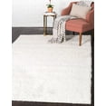thumbnail image 3 of Unique Loom Solid Shag Modern Plush Area Rug 10' x 13' Rectangle Snow White, 3 of 5