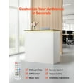 thumbnail image 2 of VEVOR Reception Desk, 50 inch Rectangular Front Counter Table, Modern Office Reception Desk with Light Strip, 3 Drawers & Storage Cabinets, Retail Counter Table for Checkout, Lobby, Salon, Office, 2 of 9