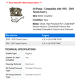 thumbnail image 2 of Oil Pump - Compatible with 1992 - 2001 Toyota Camry 1993 1994 1995 1996 1997 1998 1999 2000, 2 of 2