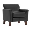 thumbnail image 2 of Weston Home Tribeca Modern Accent Chair, Dark Brown Faux Leather, 2 of 3