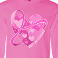 thumbnail image 4 of Inktastic Breast Cancer Awareness Pink Ribbon Around Heart Long Sleeve T-Shirt, 4 of 5