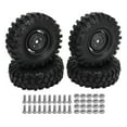 thumbnail image 2 of RC Tyre, 1.9 Inch Rubber RC Off Road Car Wheel Tires Universal Easy Installation 4PCS Flexible  for RC Climbing Car Black, 2 of 7