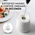 thumbnail image 2 of Zulay Kitchen Powerful Milk Frother Wand - Handheld Milk Frother Electric Whisk - Durable Milk Foamer & Mini Blender - Electric Mixer Coffee Frother for Frappe, Matcha - Black, 2 of 2