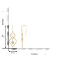 thumbnail image 2 of ANGARA Natural Diamond Cluster Earrings with Intertwined Leaf Frame in 14K Yellow Gold for Women (Size-1.4mm| Color-K| Clarity-I3) | Anniversary, Jewelry Gift for Women | Natural Diamond Earrings, 2 of 7