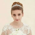 thumbnail image 3 of CRYSTAL TIARA PAGEANTS WEDDING BRIDE CZ CROWN QUEEN BRIDAL HAIR HEADBAND, 3 of 9