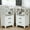 White-open Space on Top, variant on CozyHome Tall Nightstand Set of 1, Side Table with 2 Drawers and Open Shelf Below, Bedside Table with Solid Feet, Modern Night Stand End Table for Bedroom, Living Room, Home Office, White
