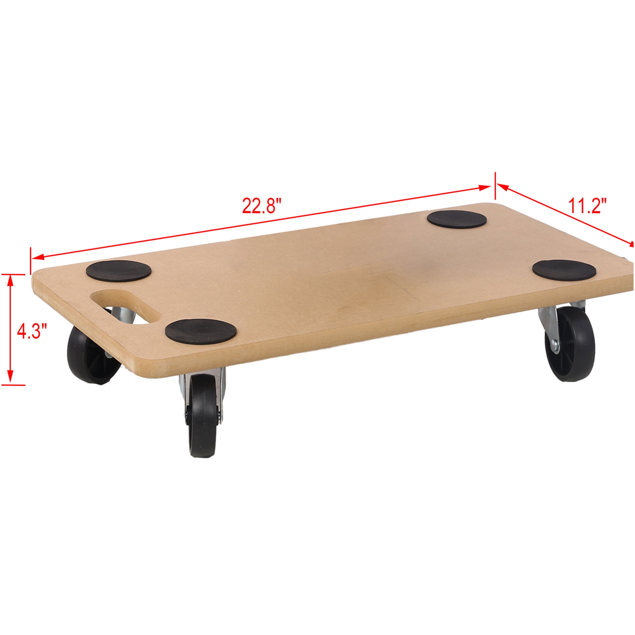 JERFIT Heavy Duty Furniture Dolly Mover with Wheels, 2-Pack 500lb Capacity Wood Moving Platform for Appliances, Piano, Couch