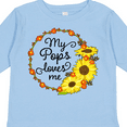 thumbnail image 4 of Inktastic My Pops Loves Me with Sunflower Wreath Boys or Girls Long Sleeve Toddler T-Shirt, 4 of 5