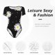 thumbnail image 4 of Fotbe Daisies Flowers Body de Mujer con Cuello Redondo y Mangas Cortas, Sin Mangas Ajustado, Suave, Cómodo y Básico-Small, 4 of 7