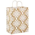 thumbnail image 2 of Hallmark 16" Extra-Large Holiday Gift Bag (Snowflakes on Kraft), 2 of 4