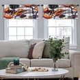 thumbnail image 4 of LALILO Kitchen Curtain Valance Grunge Floral With Bird Rod Pocket Window Curtain 52"x 18" Set of 2, 4 of 5