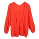 thumbnail image 1 of Suéter de punto tipo cárdigan para mujer Abrigo drapeado frontal abierto XL Naranja SG Yuyangstore Cárdigans de mujer, 1 of 8