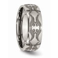thumbnail image 4 of Titanium Polished Laser Design 8mm Band (Size 12) Made In China tb2a-12, 4 of 4