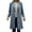 Navy, variant on Womens Jacket Fall Elegant Single Lapel Wool Solid Commute Work Trench Coat Lightweight Outwears