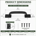 thumbnail image 2 of Renovators Supply 10 Pack Cabinet Handles 6" Black Wrought Iron Drawer Pulls/Kitchen Cabinet Handles w/Screws, 2 of 7