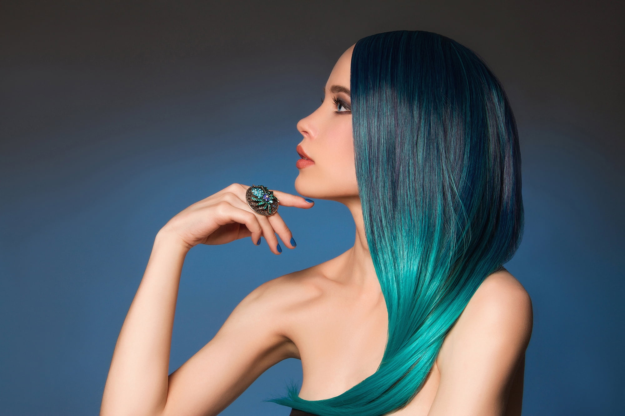 Tressa Watercolors Base Drops, Temporary Hair Dye Drops, Teal, 4 oz