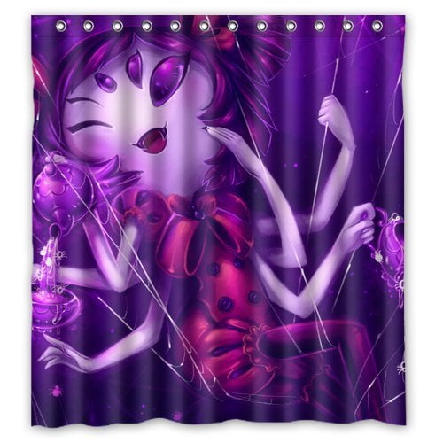TOUXIHAA Girl Little Miss Muffet Design Shower Curtain Bathroom Curtain Set with Hooks Size 60x72 inch