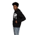 thumbnail image 3 of Men's Drip Patched Fleece Pullover Hoodie JK5042 - Black - Medium, 3 of 4