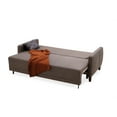 thumbnail image 7 of Enza Home Smart 3-Seater Fabric & Wood Sofa Bed in Brown and Blue, 7 of 7
