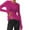 Hot Pink, variant on Sheer Tops For Women Sexy See Through Crew Neck Sheer Mesh Top Knitted Sweater Solid Basic Long Sleeve Loose Fit Knit Pullover Jumper Top