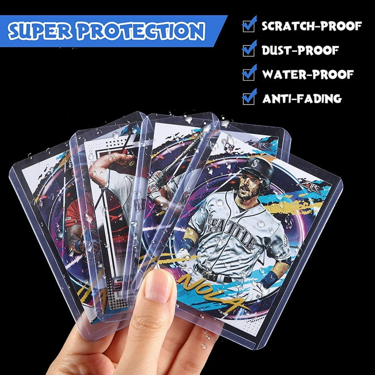 POINTERTECK 30Pcs Clear Sleeves for Collectible Trading Basketball Sports  Cards 35PT Rigid Plastic