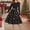 #425-Multicolor, variant on Haivin Women's Christmas Print Dress, Round Neck Long Sleeves with Flared Skirt, Party Wear for Christmas Holiday and Daily Occasions