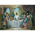 thumbnail image 2 of Unknown 18x14 Black Ornate Wood Framed with Double Matting Museum Art Print Titled - Last Supper, 2 of 4
