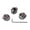 Black, variant on M Buder 3 Pieces Electric Guitar Skull Knobs Metal Volume Tone Head Cap Bass Replacement Part with Wrench, Chrome Finish, Fits Most Instruments (2.36 inches / 6 cm)