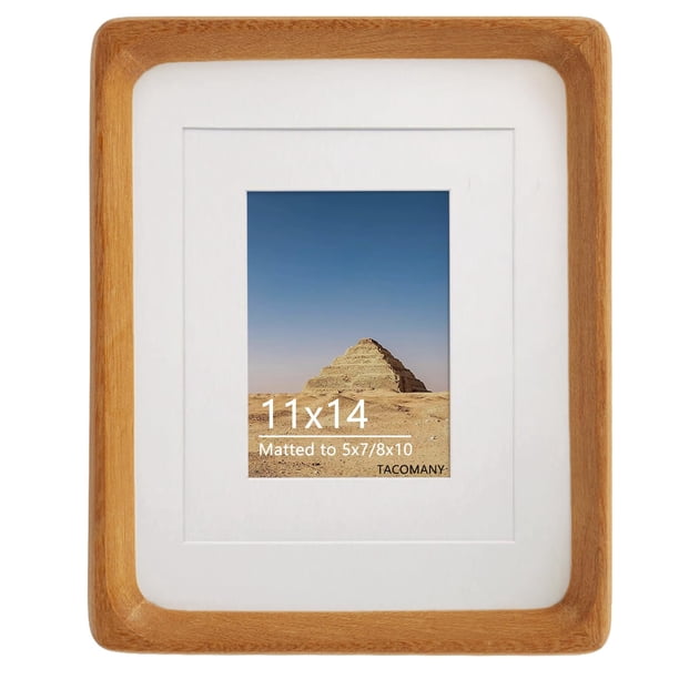 Marco de fotos de mesa de madera natural 11x14
