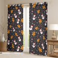 thumbnail image 2 of Homewish Lovely Gingerbread Man Blackout Curtains Set of 2 (52x84 Each),Chic Christmas Snowman Window Curtains,Merry Xmas Curtains and Drapes For Girls Boys,Ultra Soft Home Decor, 2 of 6