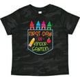 thumbnail image 3 of Inktastic 1st Day of Kindergarten Crayons and Apple Back to School Boys or Girls Toddler T-Shirt, 3 of 5