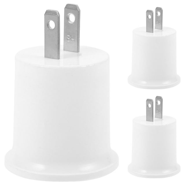 SHISUYAN 3pcs Lamp Holder Adapter E27/ Plug In Light Socket Outlet Adapter Us Plug