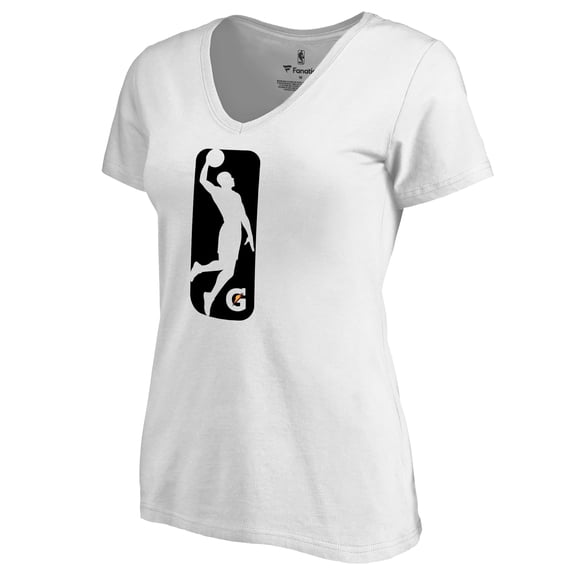 Women's White NBA G League Primary Logo V-Neck T-Shirt