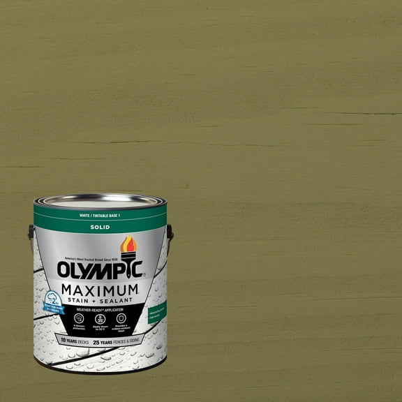 Olympic Maximum 1 Gallon SC-1070 Sage Solid Color Exterior Stain and Sealer in One
