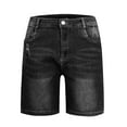 thumbnail image 6 of Kopltyrfg Denim Shorts Stretchy for Women High Waisted Roll Up Hem Jean Shorts Black L, 6 of 8