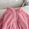 thumbnail image 6 of Atogsazn Toddler Baby Girls Fleece Clothes Set Kids Sherpa Half Zip Sweatshirt & Jogger Sweatpants Outfit Pink 3-4 Years Fashion, 6 of 7