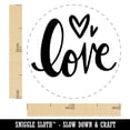 thumbnail image 2 of Handwritten Love Script with Hearts Self-Inking Rubber Stamp Ink Stamper - Black Ink - Large 1-1/2 Inch, 2 of 7