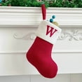 thumbnail image 2 of geerera Knit Christmas Stockings with Initials, 3.9"X5.5" Small Embroidered Letter Stocking Decorations for Family Holiday Season Decor and Xmas Tree Fireplace(W), 2 of 6