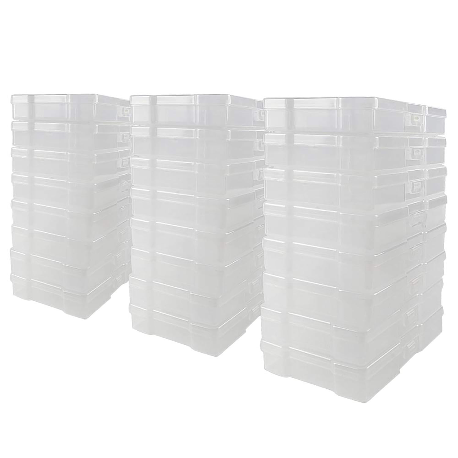 Novelinks 24 Pack Photo Storage Boxes for 4"x6"  Pictures Photo Organizer Case Photo Keeper Picture Storage Containers Box,Clear