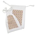 thumbnail image 2 of Autumn Fabric Pouch Set of 2, Earth Tones Inspired Exotic Leaves and Flowers Beauty of Summer Theme, Drawstring Bag for Toiletries Masks and Favors, 9" x 6", Dark Rust Coral Mustard, by Ambesonne, 2 of 2
