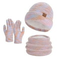 thumbnail image 4 of Bibifish Womens Hat Gloves Scarf Sets Winter Knitted Beanies Hat Touchscreen Gloves And Neck Warmer Thermal Lined Hat Gloves Scarf Sets, 4 of 4