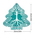 thumbnail image 7 of Stylized Metal Christmas Tree Wind Spinner - Intricate Branch & Root Design with Geometric Snowflake Patterns for Garden Decor, 7 of 7