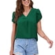 thumbnail image 1 of Blusas sueltas casuales,Blusas sueltas casuales para mujer Tops de manga corta Top con escote en V Diseño fácil de usar, 1 of 6